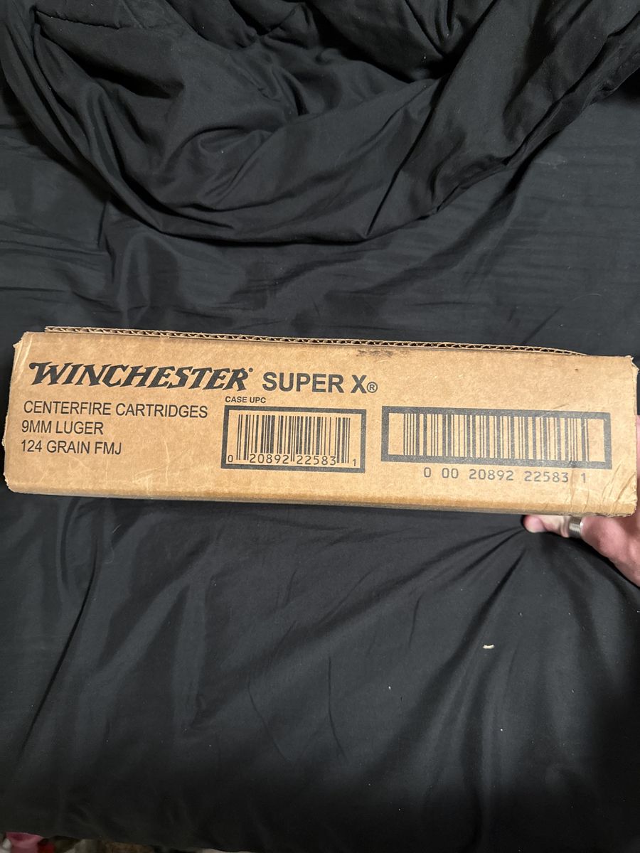 Winchester Super X 9mm 124 grain FMJ 500 round case