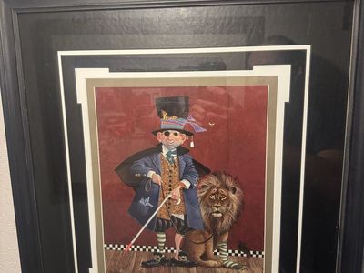 James Christensen "A Man and His Dog" Framed Hand Signed Limited Edition Print 230/1950