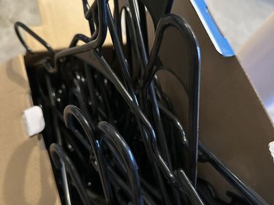 Black Plastic Clothes Hangers - Bulk Lot for Closet Organization, Standard Size