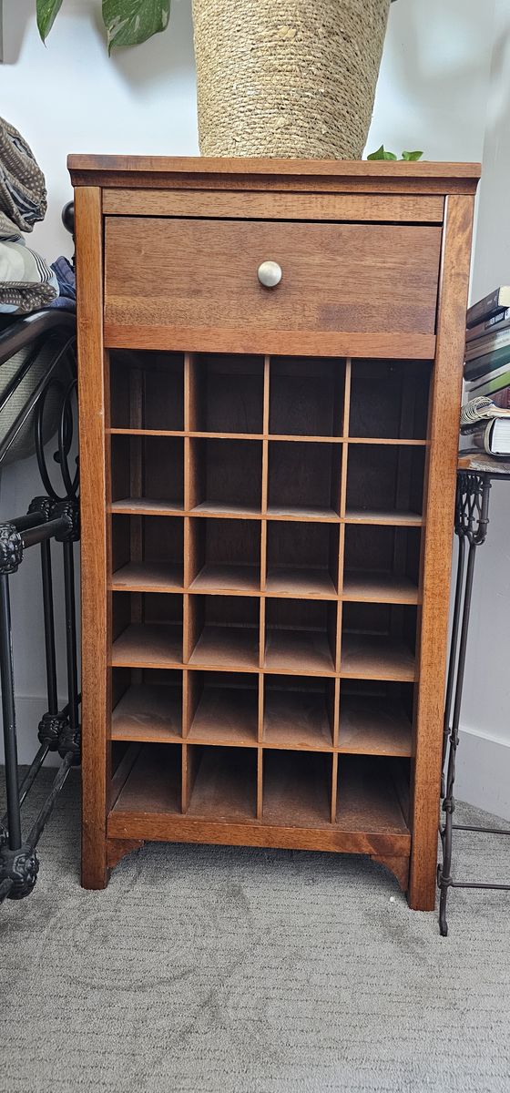 Wood Wine Cabinet with Drawer