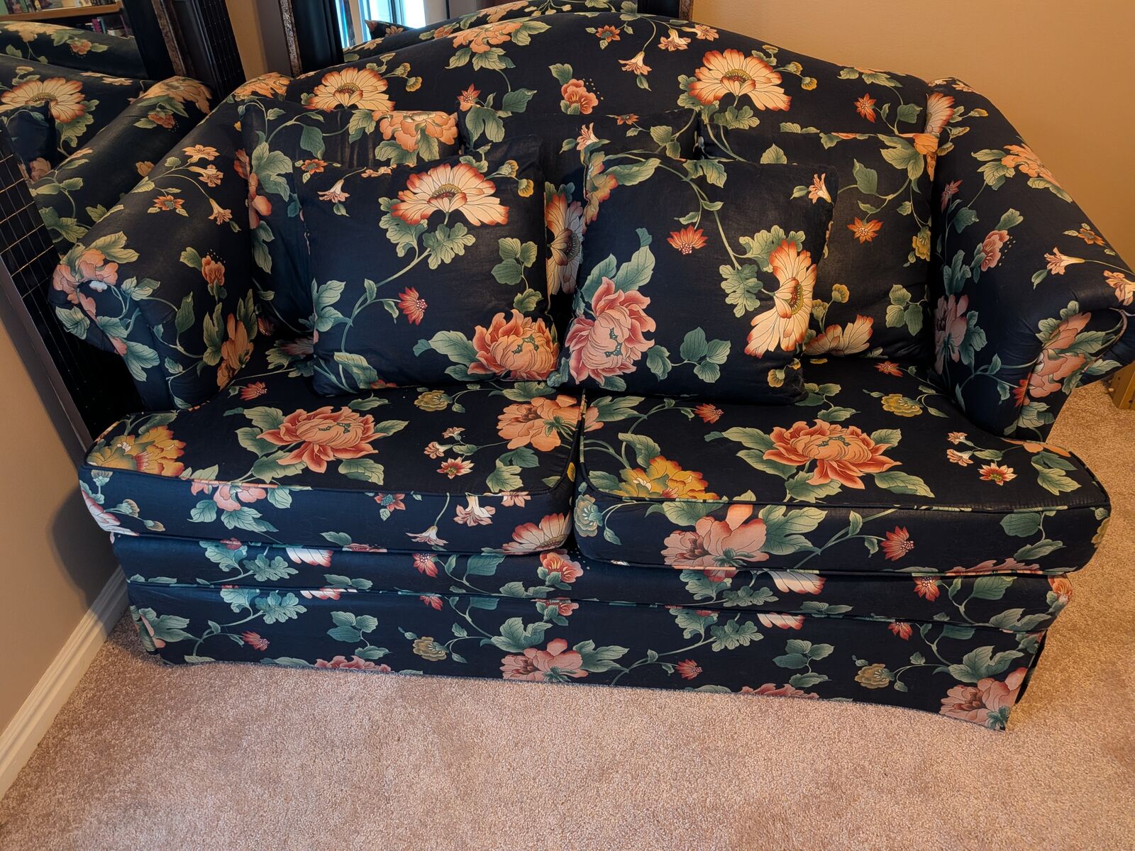 Charming Custom Vintage Floral Loveseat