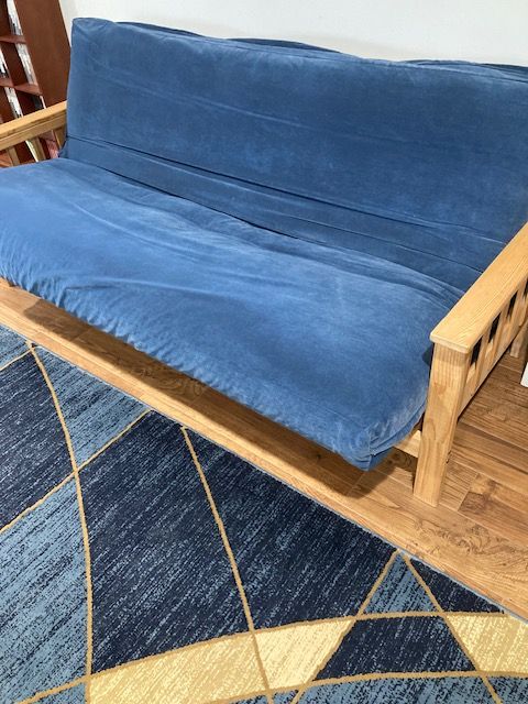 Queen Size Wood Frame Futon Heavy Sturdy Nice