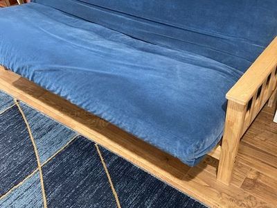 Queen Size Wood Frame Futon Heavy Sturdy Nice