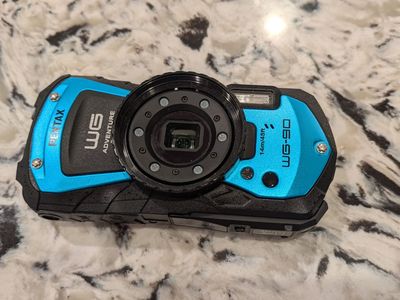 blue PENTAX WG-90 Adventure Camera
