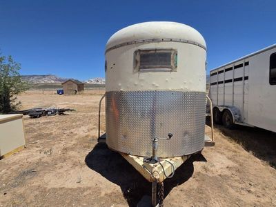White Livestock/Horse Trailer, Dual Axle