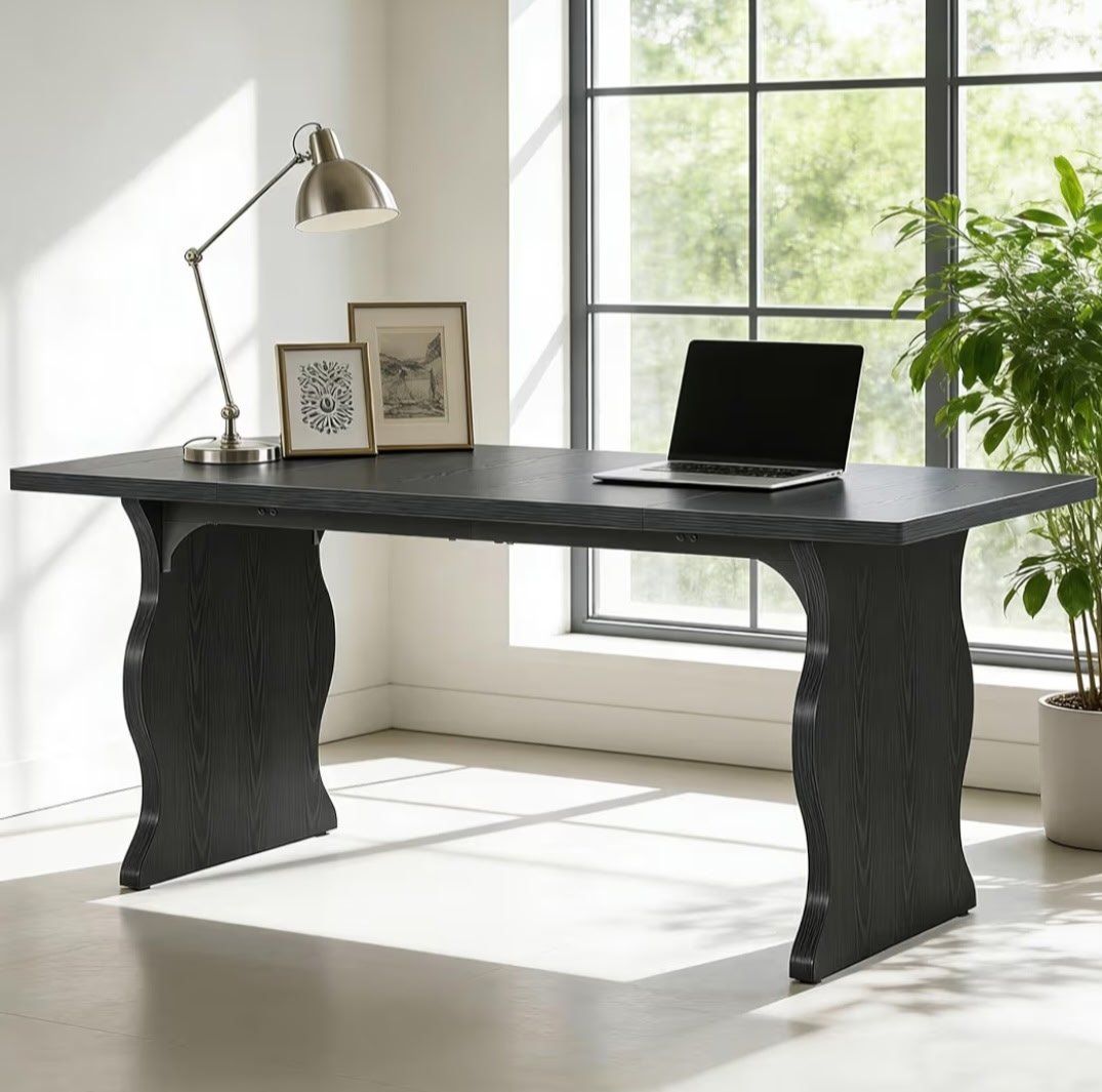 Black Dining Table / Desk - 63" L x 31.5" W