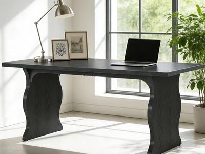 Black Dining Table / Desk - 63" L x 31.5" W