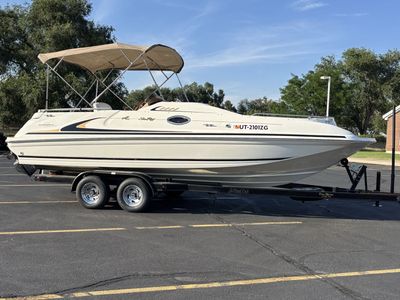 1998 Sea Ray 240 Sun Deck (SeaRay) 5.7 MerCruiser - 380 hours. Twin Prop Bravo Three out drive, Seating for 12 passengers.