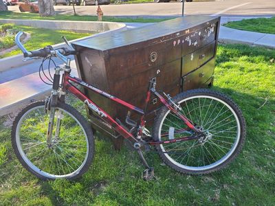 mountain bike, dresser