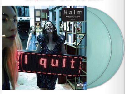 HAIM-SIGNED ON COVER-I Quit-Indie Exclusive Light Blue Colored Vinyl-2LP-NEW-Autographed-Signed by whole band