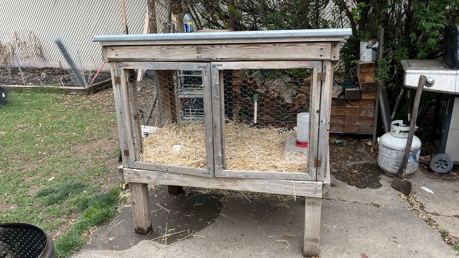 Hand Built Rabbit Hutch