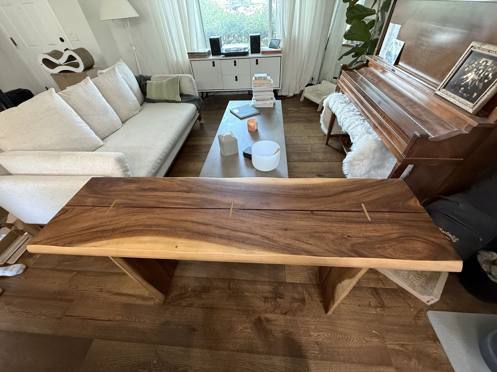 Live wood table