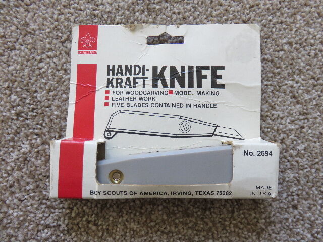 VINTAGE BOY SCOUTS OF AMERICA HANDI-KRAFT KNIFE #2694 WITH ORIGINAL BOX - MADE IN USA!