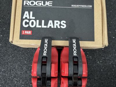 Rogue Fitness AL Collars - Red Aluminum Barbell Collars (1 Pair)