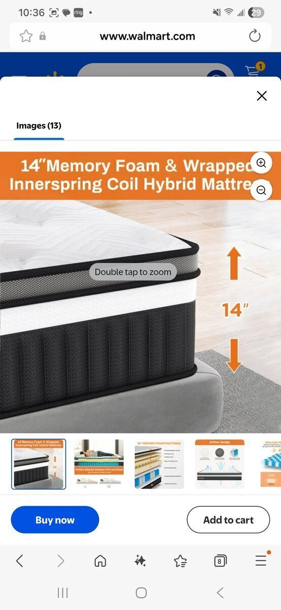 King Size Mattress, Famistar 14 Inch Memory Foam Mattress in a Box, Individual Innerspring hybrid King Bed Mattress