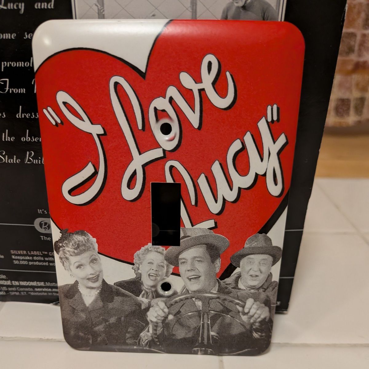 I love Lucy light switch cover heavy duty