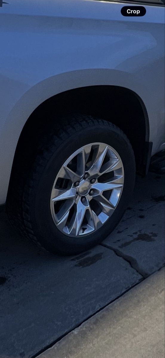 Set of 4 Used Truck Tires and Silver Alloy Wheels 20 inch 6x5.5