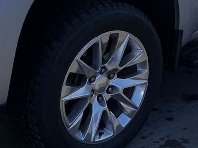 Set of 4 Used Truck Tires and Silver Alloy Wheels 20 inch 6x5.5