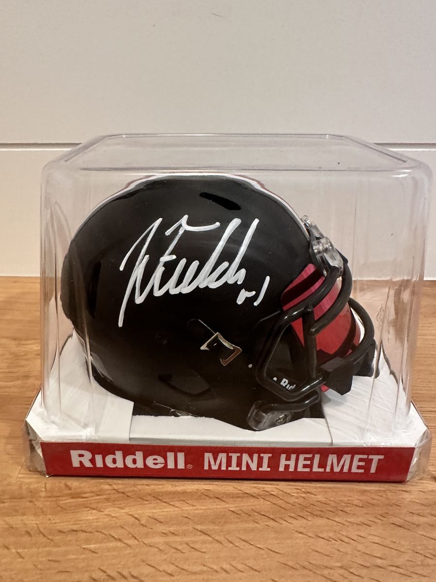Justin Fields Signed Ohio State Buckeyes Mini Helmet with visor Beckett Authenticated