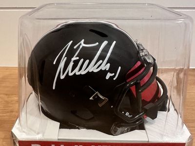 Justin Fields Signed Ohio State Buckeyes Mini Helmet with visor Beckett Authenticated