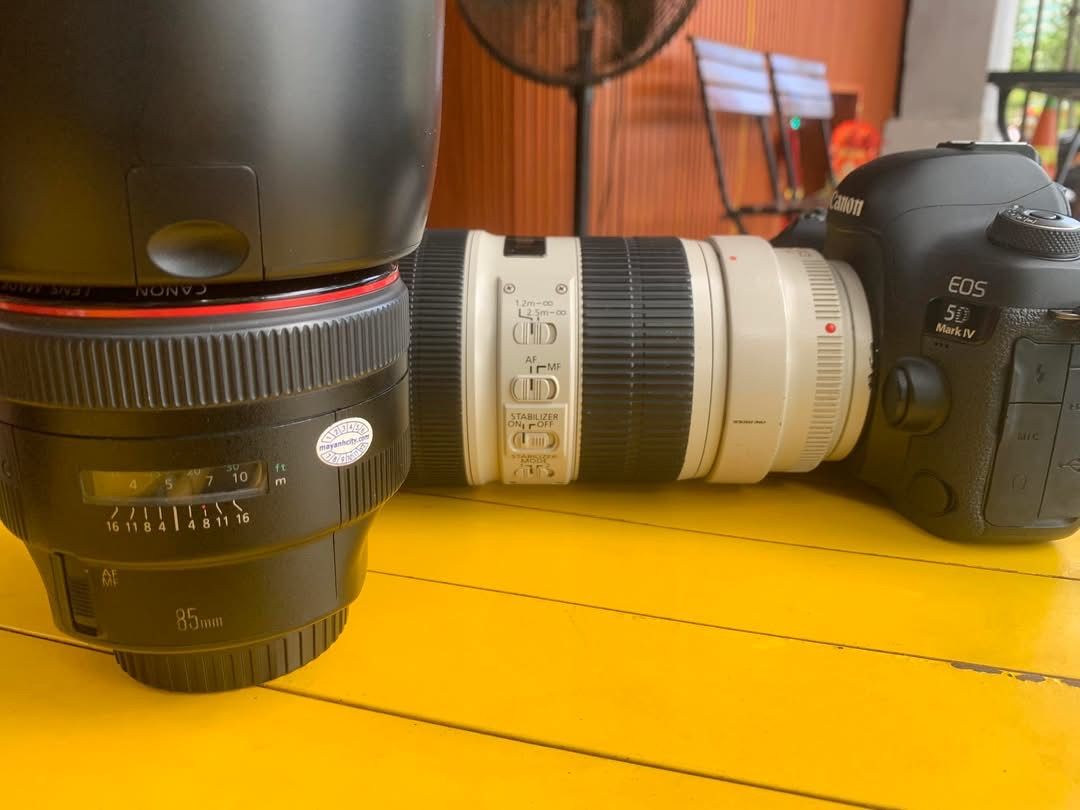 5d iv, 70-200mm 2.8L, 85mm L f1.2 mark 1