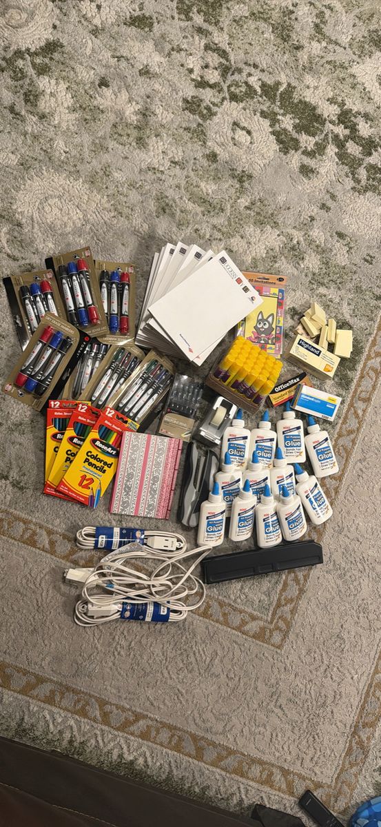 Office school supplies art