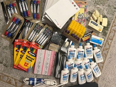Office school supplies art