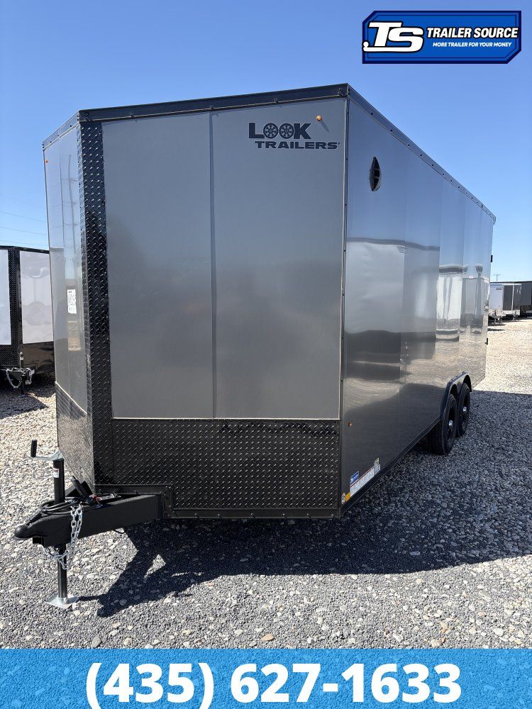 8.5x20 Look Element SE Enclosed Cargo Trailer - 7'6" Interior - 10K GVWR - .080 PolyCor, Black Out Package, Ramp Door, Rear