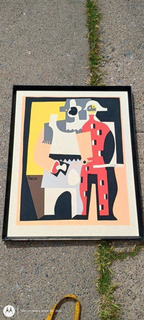 framed Pablo Picasso 3 musicians wall art/print