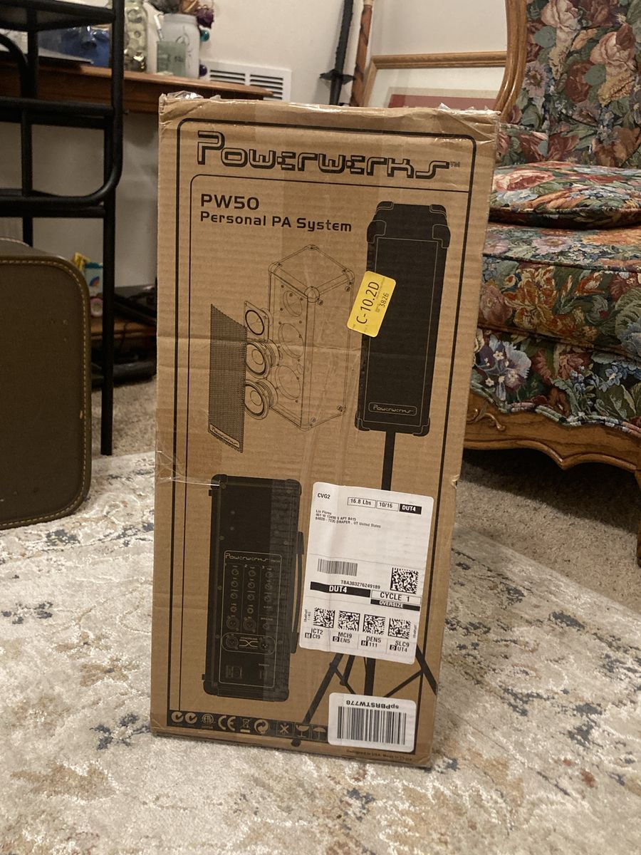 Powerwerks PW50 Personal PA System, Compact Portable Loudspeaker for Events & Live Sound