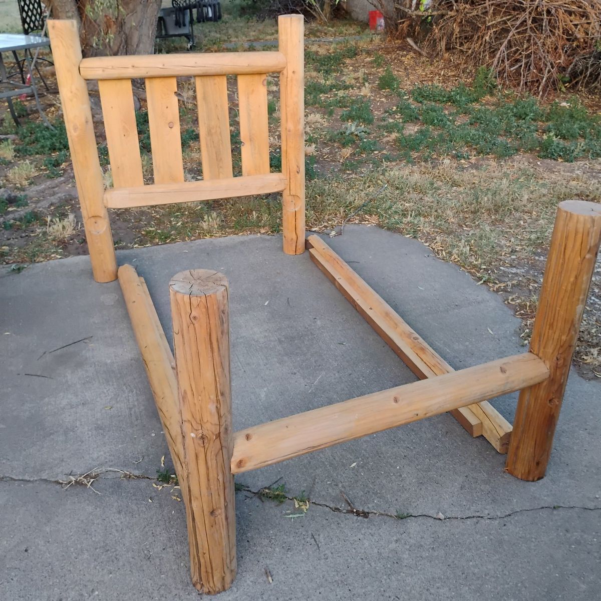 Twin Size Log Bed Frames Two Available