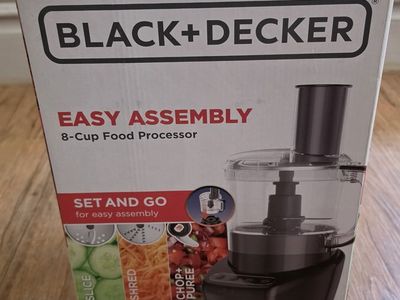 BLACK+DECKER Easy Assembly 8-Cup Food Processor - Slice, Shred, Chop & Puree