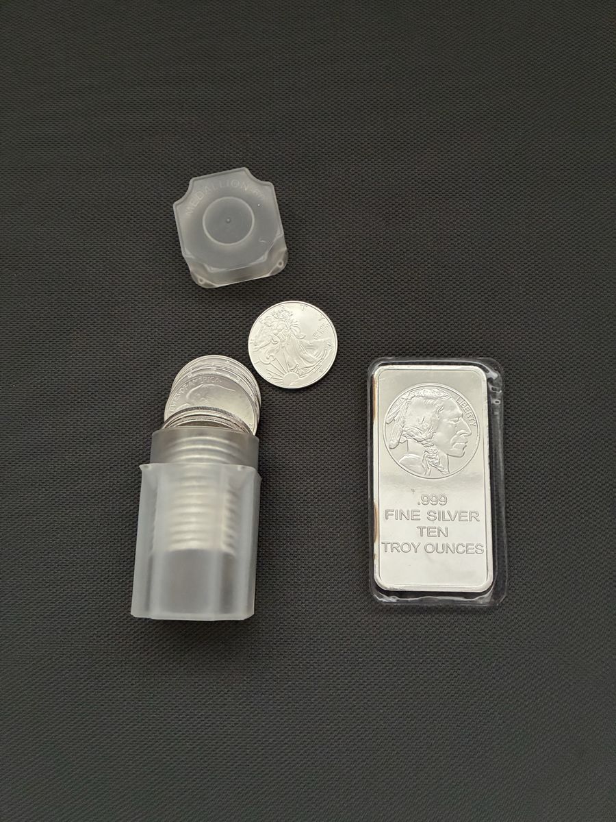Silver Rounds, silver bars, silver bullion
