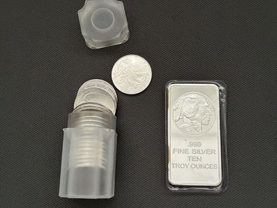 Silver Rounds, silver bars, silver bullion