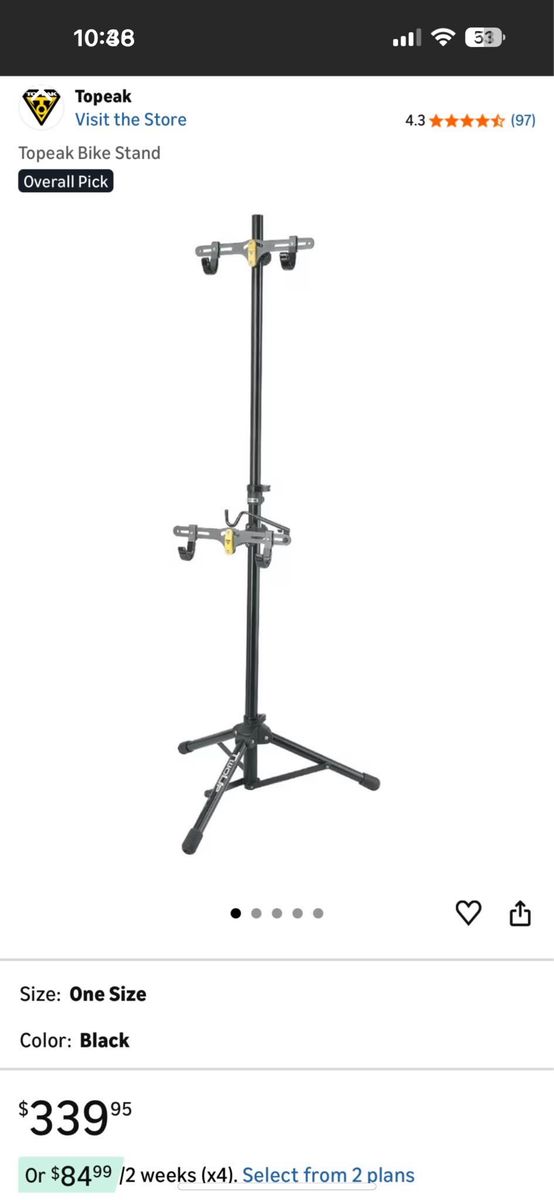 Topeak Bike Stand - One Size, Black - Portable & Adjustable for Bicycle Maintenance