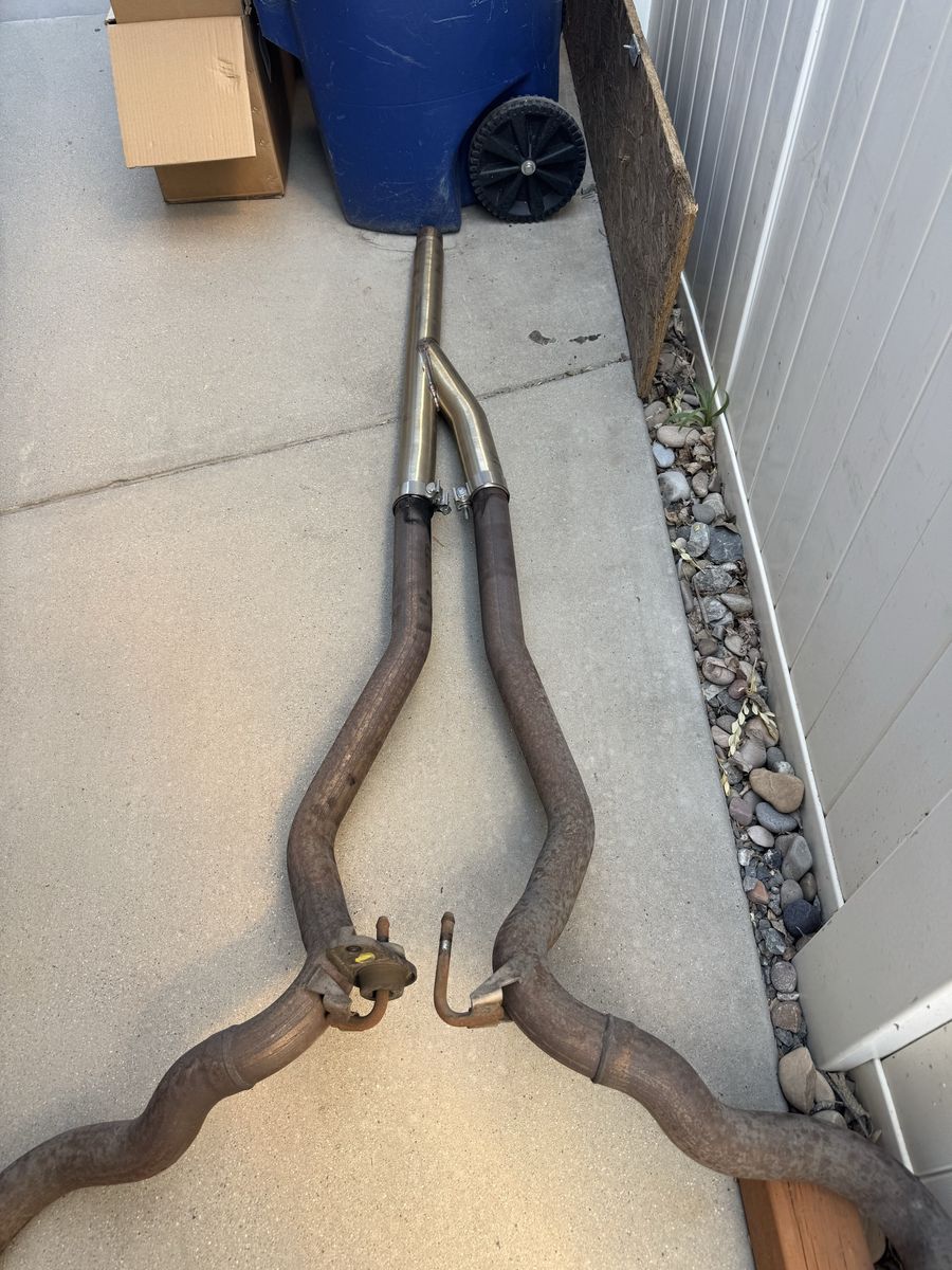 Ysf mid y pipe resonator delete to muffler delete stock exhaust hangars 