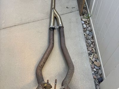 Ysf mid y pipe resonator delete to muffler delete stock exhaust hangars
