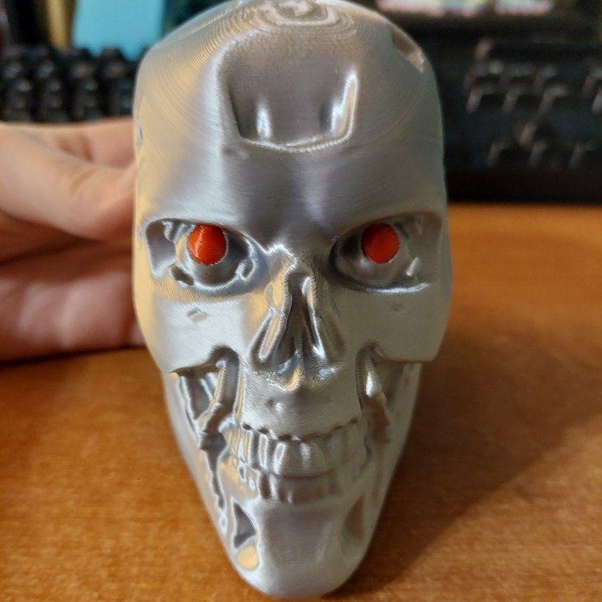 3d printed terminator/ T-800 skull