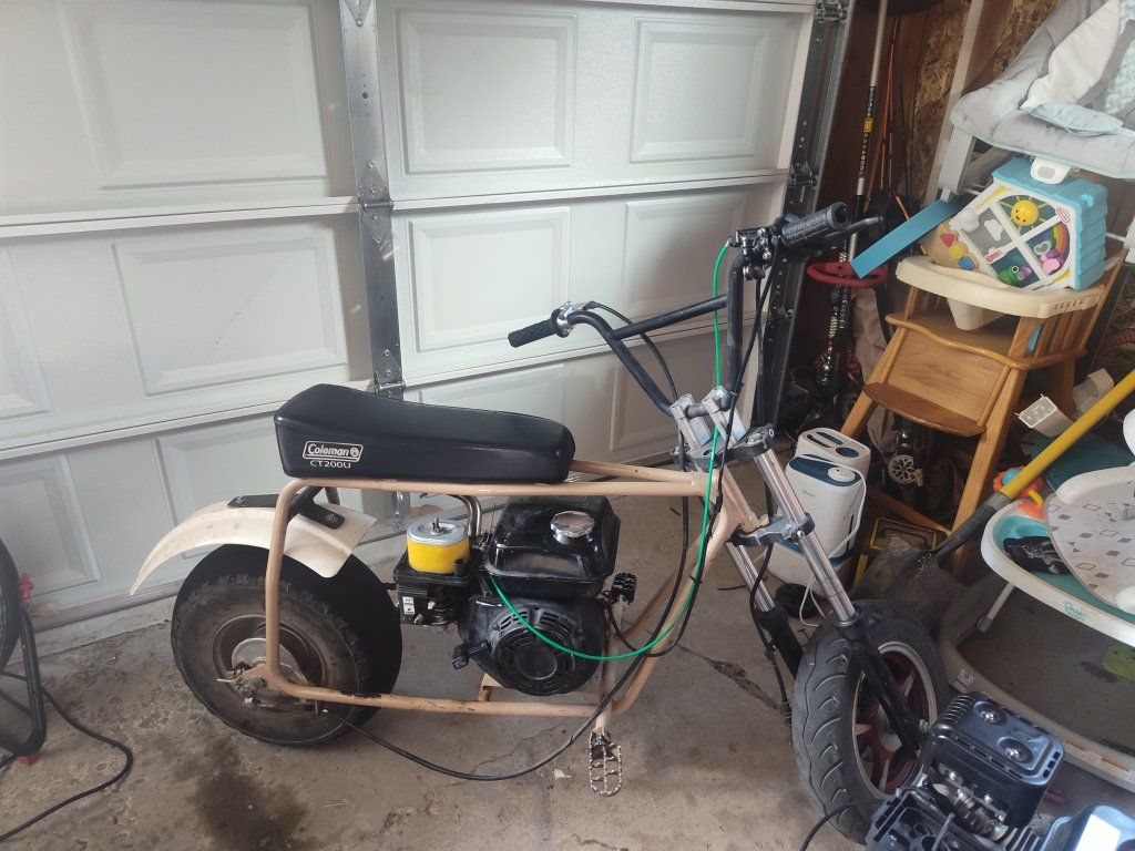 Coleman CT200U Mini Bike - Tan Frame, Black Seat - For Parts/Repair