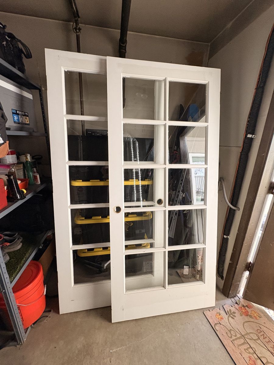 36” x 80” Glass French Doors (Pair) – Solid Wood