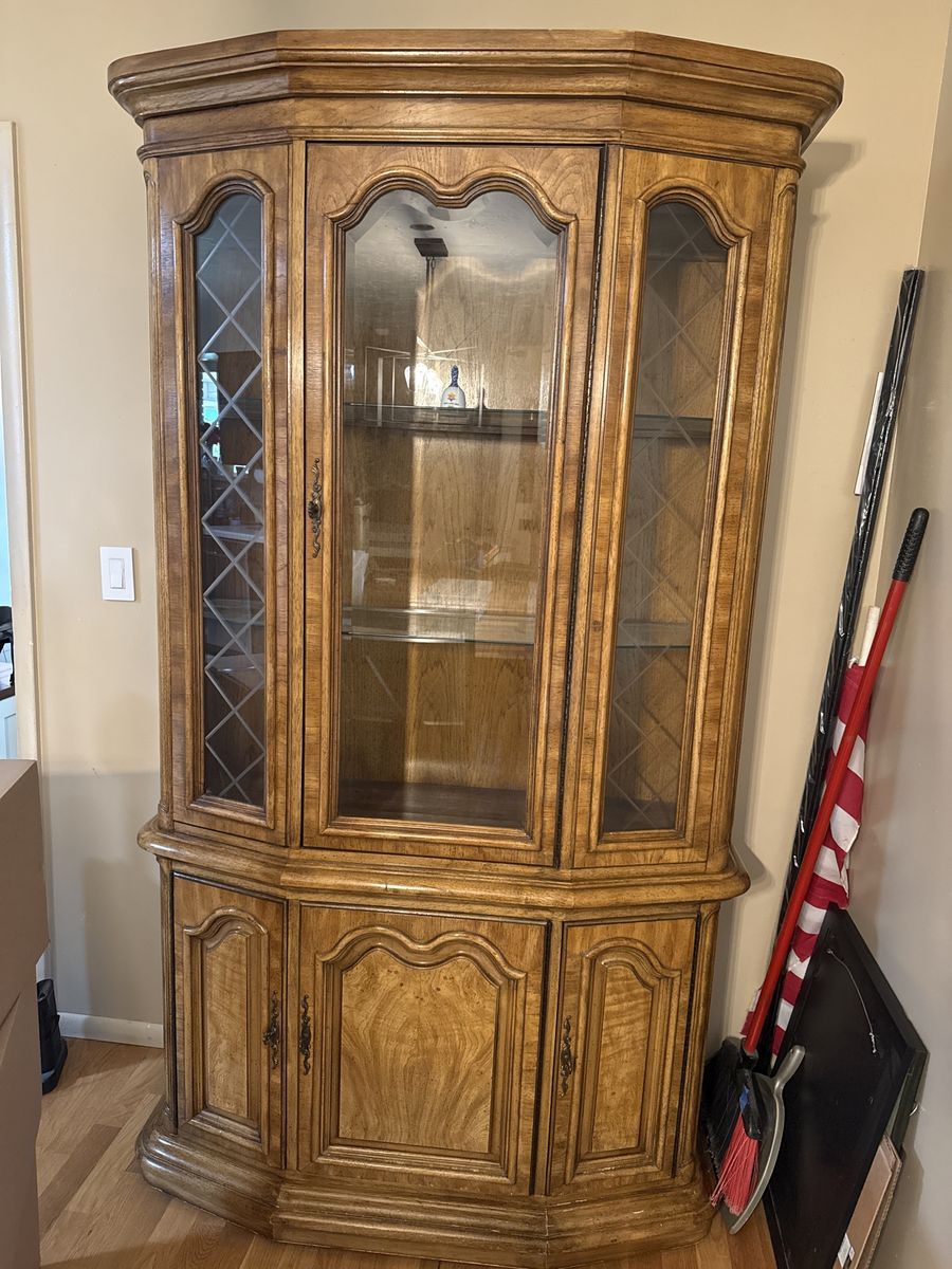 Vintage Oak China Cabinet and matching Buffet