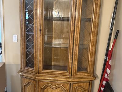 Vintage Oak China Cabinet and matching Buffet