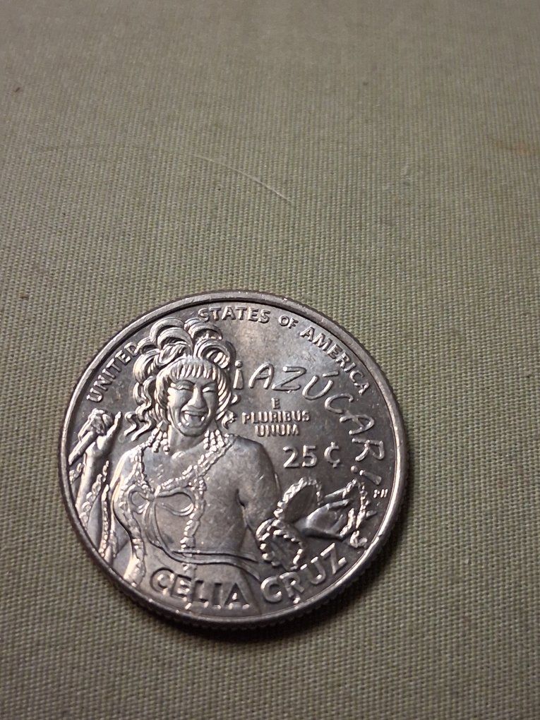 Celia Cruz Azucar Commemorative Quarter 25 Cents, United States of America, E Pluribus Unum