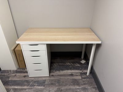 Desk & Drawer Unit Set – IKEA Style, White