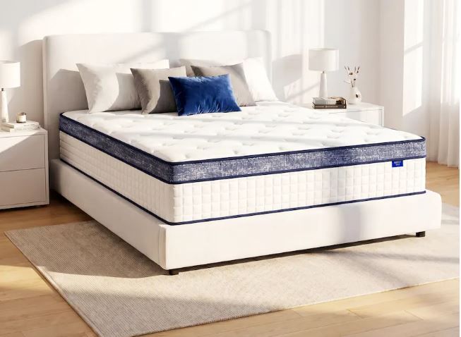 NEW! Mattress Twin 10” Hybrid Mattress in a Box, Memory Foam Individual Pocket Springs, Medium Firm - White