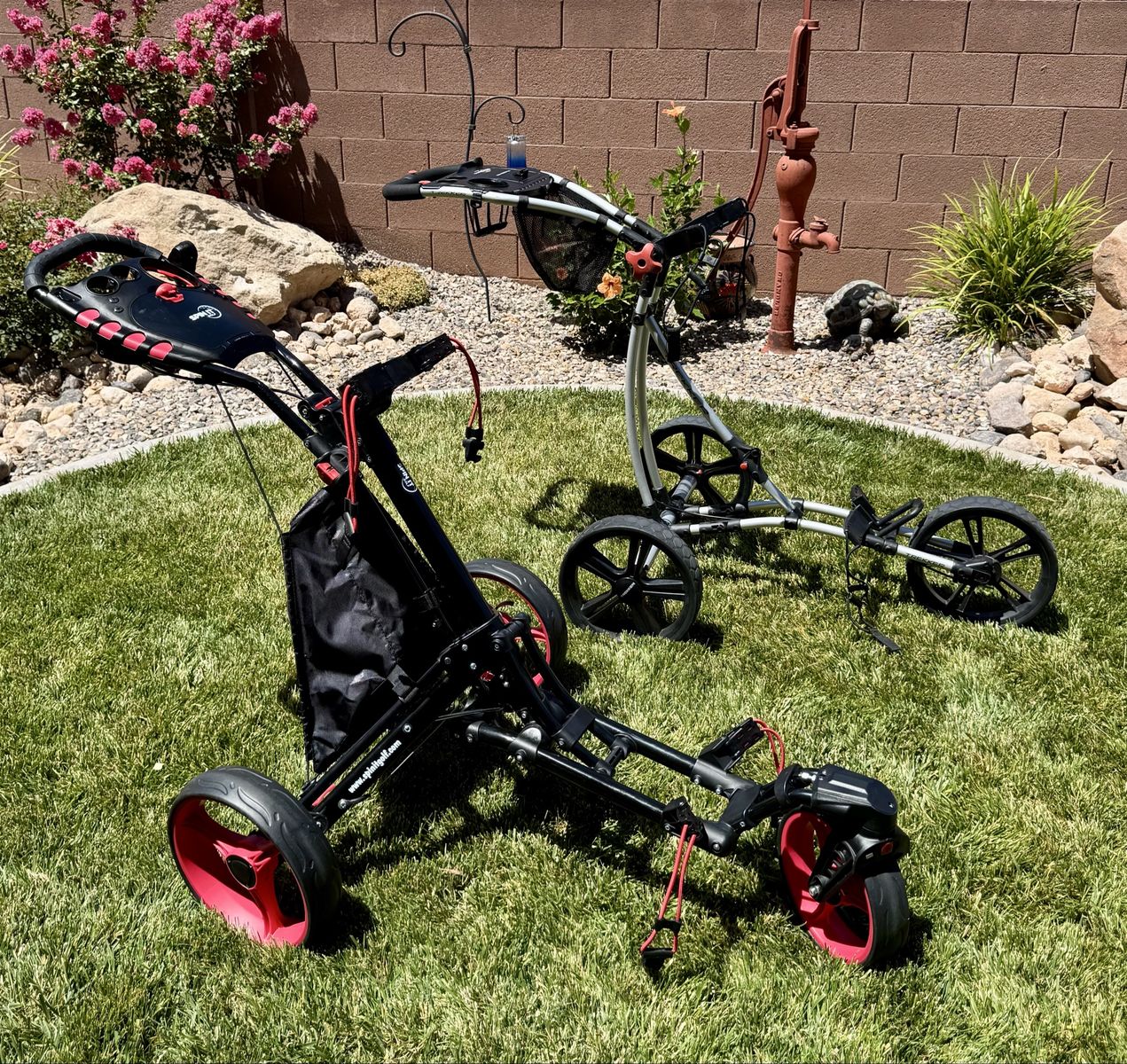 Golf push carts (2) or single 100