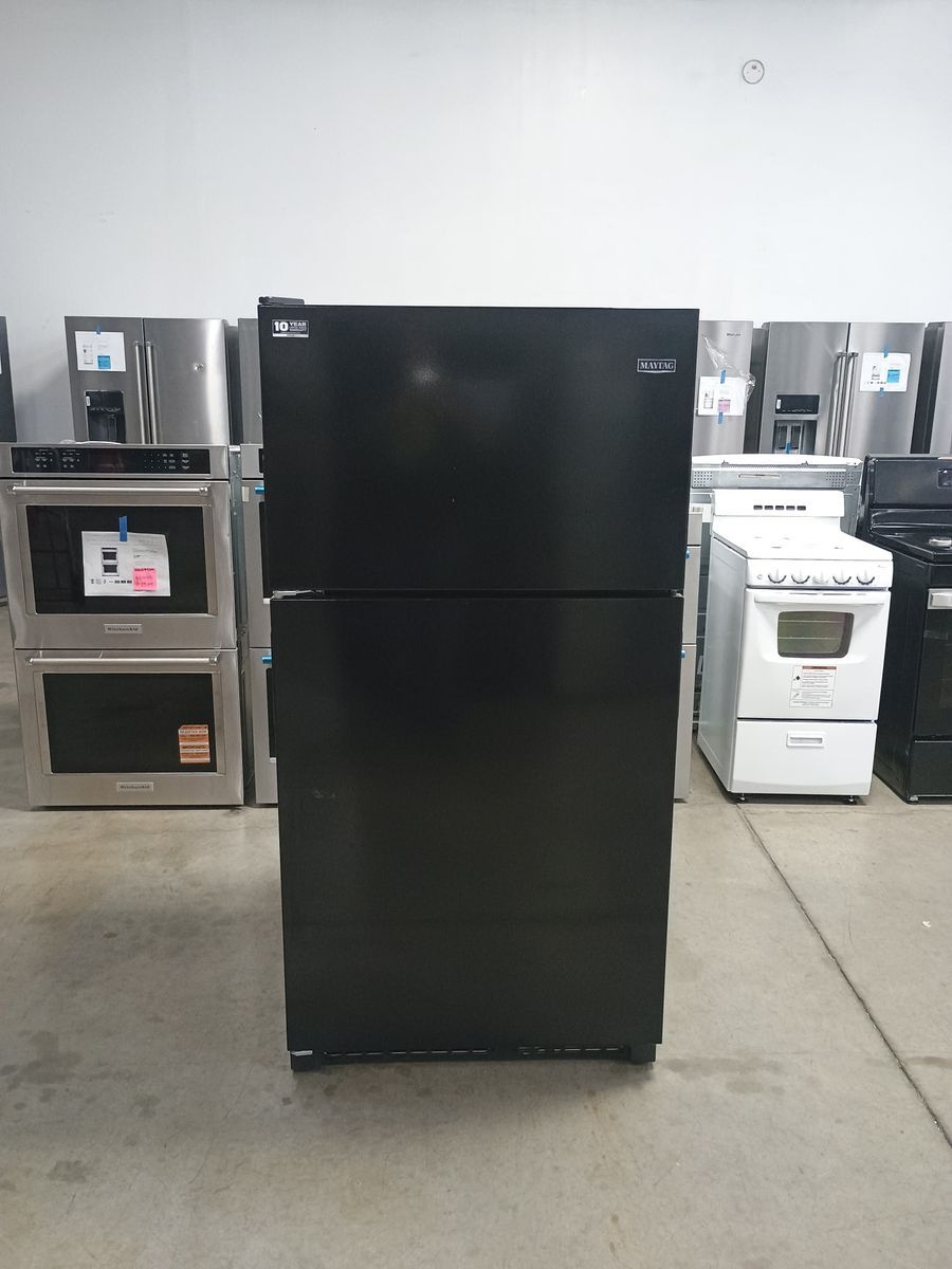 NEW MAYTAG 21 C FT BLACK TOP FREEZER FRIDGE
