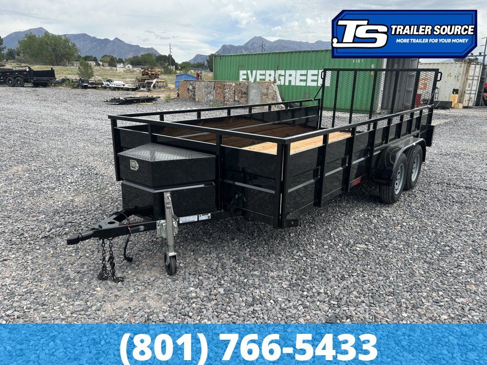 7'x16' Echo ELS-16-15T Landscape Utility Trailer - 7K GVWR -
