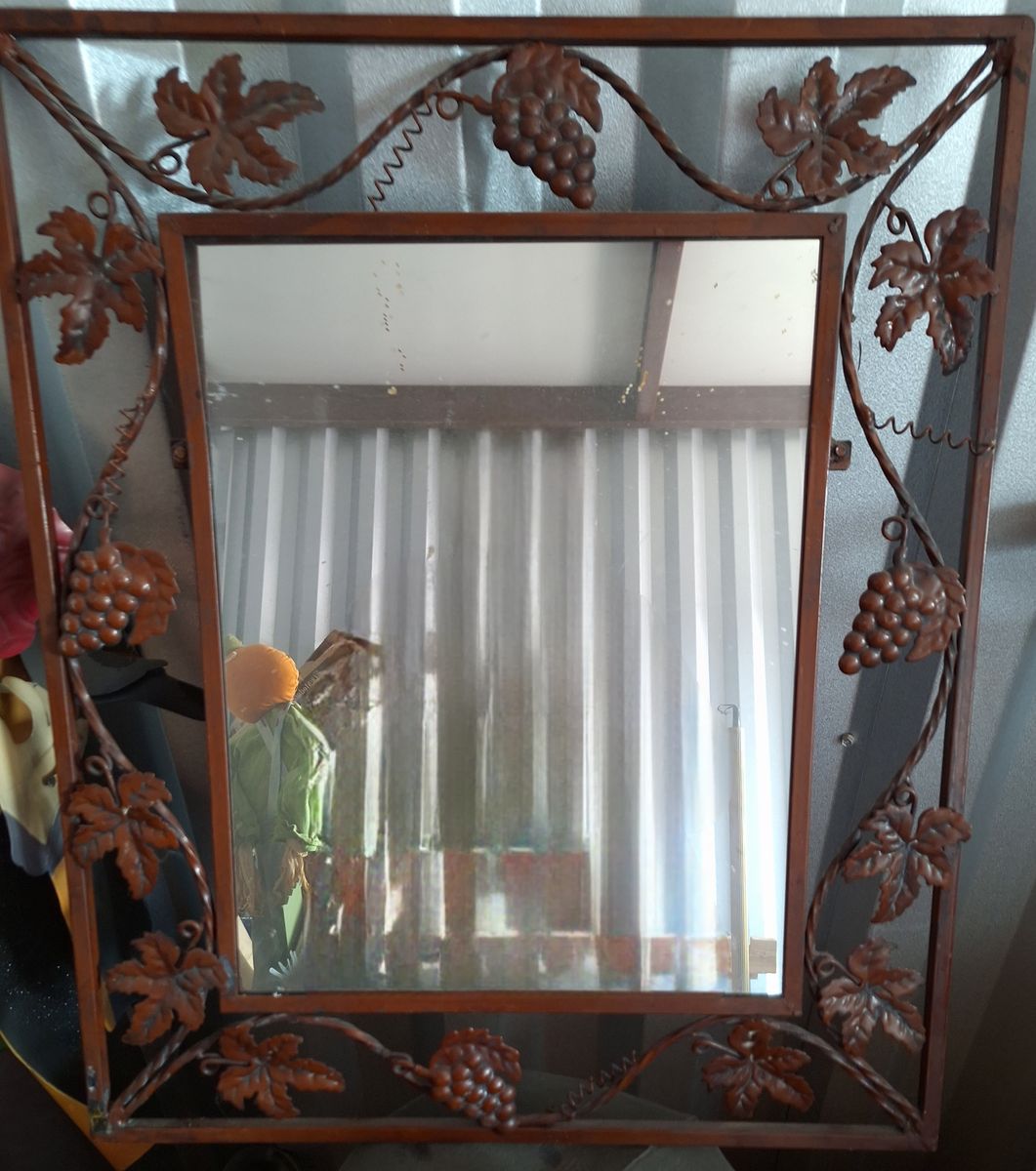 Vintage metal framed mirror