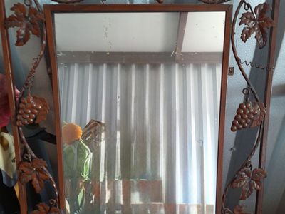 Vintage metal framed mirror